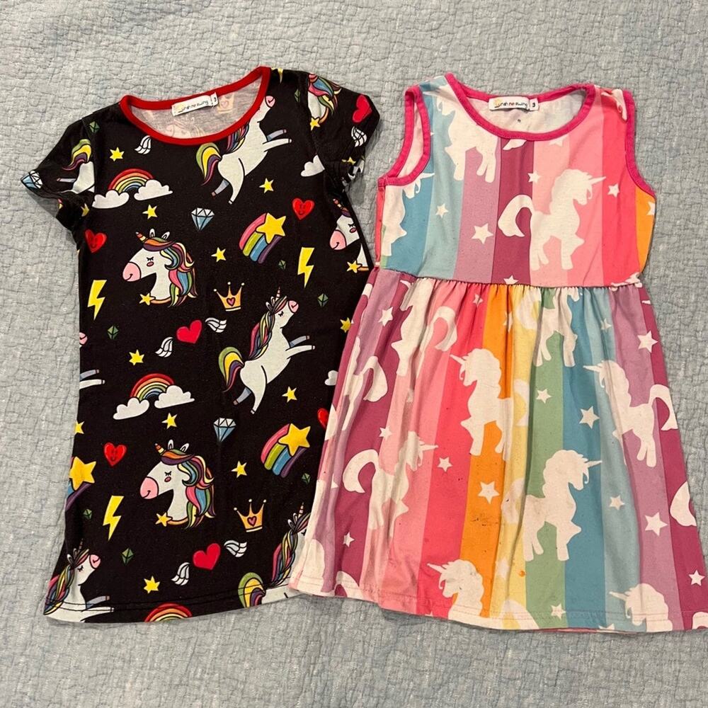 Girls Size 3 Sunshine Swing Unicorn Dresses